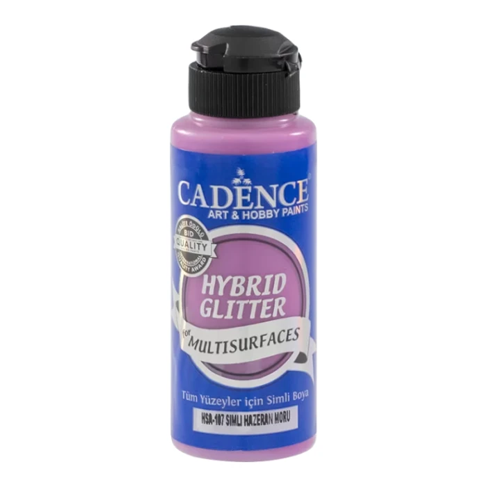 Акриловая краска Cadence Hybrid Glitter Acrylic Paint. Hazeran Purple HSA-107