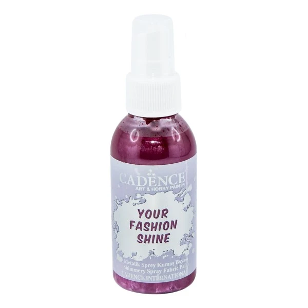 Краска-спрей для ткани Cadence Your Fashion Shine Metallic Spay Fabric Paint, 100 ml. Bordeaux FS-1108