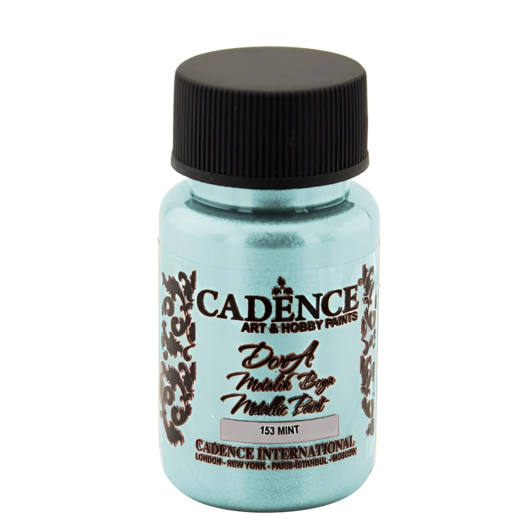 Акриловая краска Cadence Dora Metallic Paint, 50 ml. Mint-153