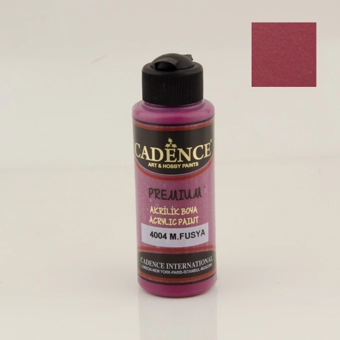 Cadence акриловая краска Premium Paint, 120 мл. ТЕМНАЯ ФУКСИЯ-4004