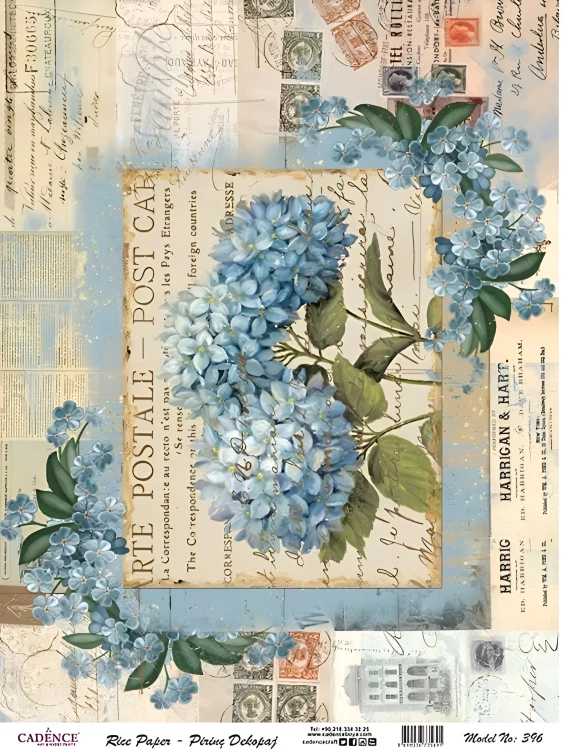 Рисовая карта Cadence Rice Decoupage Paper 30х41см №396