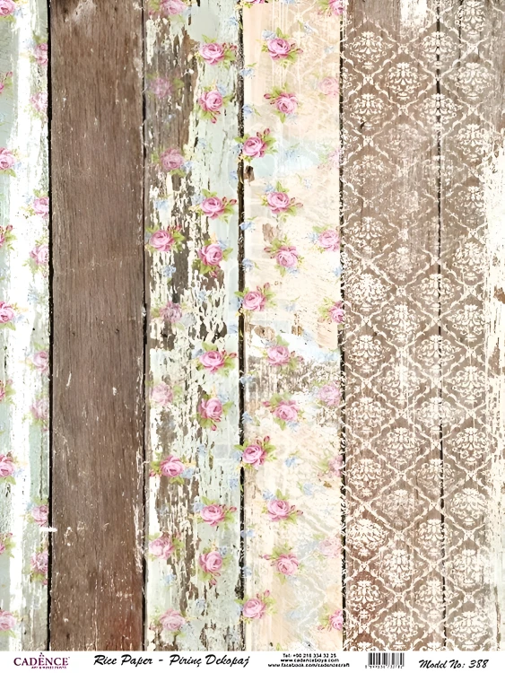 Рисовая карта Cadence Rice Decoupage Paper 30х41см №388
