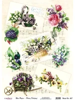 Декупажная карта на рисовой бумаге Cadence Rice Paper А-3, №207