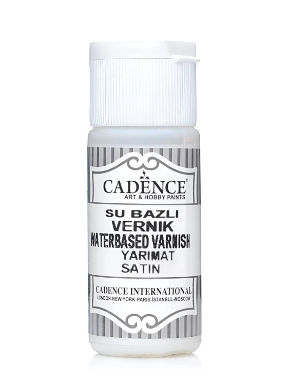 Акриловый полуматовый лак Cadence Water Based Acrylic Varnish, 25 ml. Satin