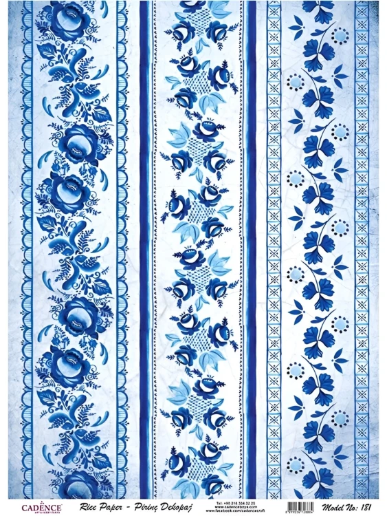 Рисовая карта Cadence Rice Decoupage Paper 30х41см №181