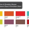 Краска по стеклу и керамике Cadence Vitrail Transparent Glass & Porcelain Paint, 45 ml. Fire Red-04