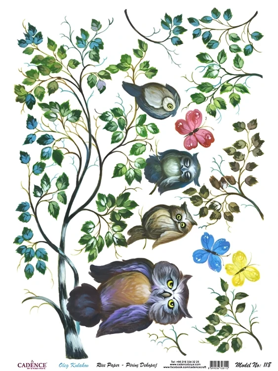 Рисовая карта Cadence Rice Decoupage Paper 30х41см №118