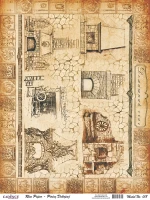 Декупажная карта на рисовой бумаге Cadence Rice Paper А-3, №018
