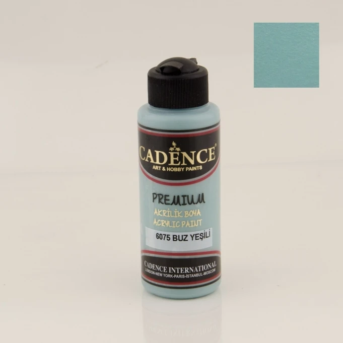 Cadence акриловая краска Premium Paint, 500 мл. ЗЕЛЕНЫЙ ЛЕДЯНОЙ-6075