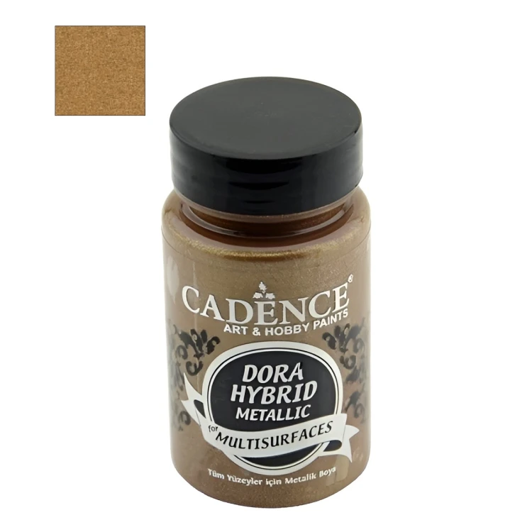Акриловая краска-металлик Cadence Dora Hybrid Metallc Paint for Multisurfaces, 90 ml. Antique Gold-7150