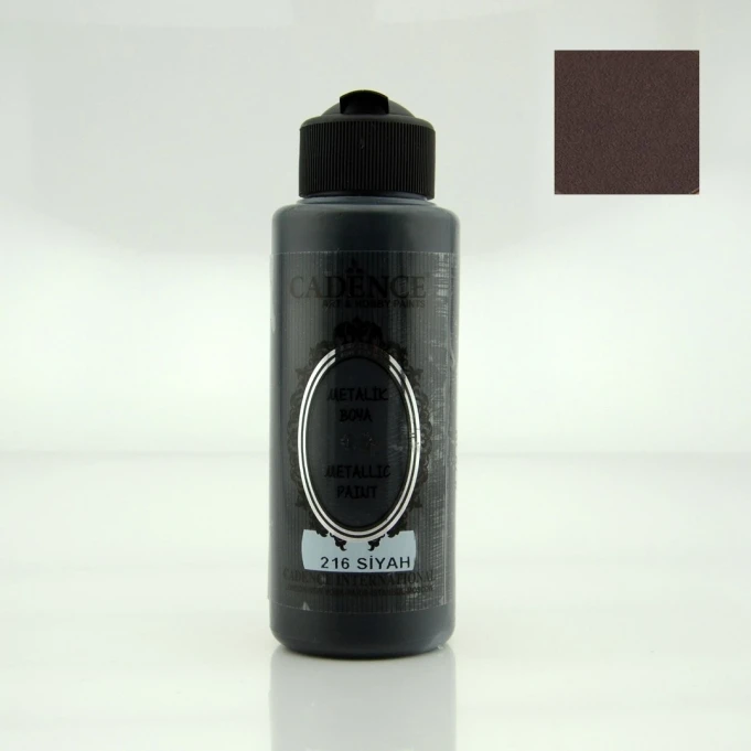Акриловая краска с эффектом "металлик" Metallic Paint, 120 ml. ЦВЕТ: ЧЕРНЫЙ-216
