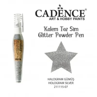 Глиттер-пудра в ручке-флаконе Cadence Glitter Powder Pen, 10 gr. Hologram Silver-07