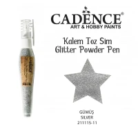 Глиттер-пудра в ручке-флаконе Cadence Glitter Powder Pen, 10 gr. Silver-11