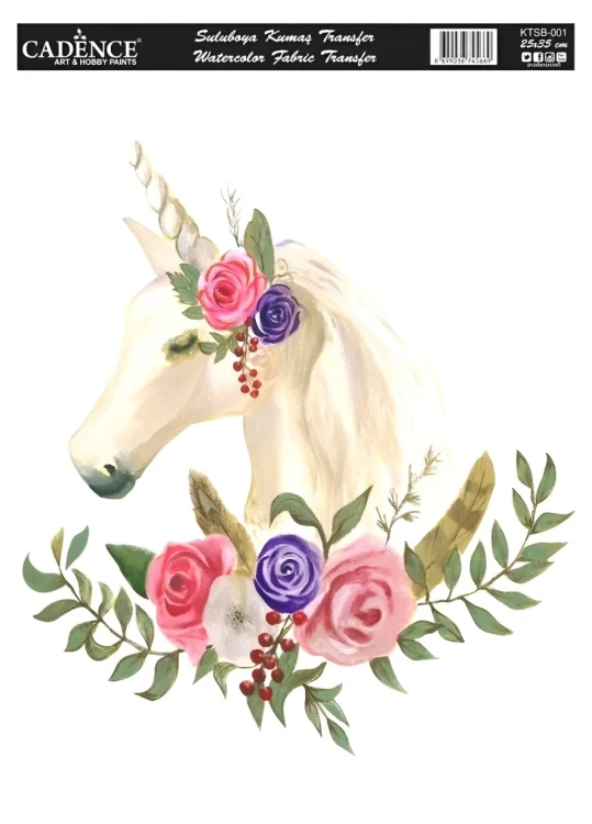 Трансфер по ткани Cadence Watercolor Fabric Transfer 25 х 35см. KTSB-001