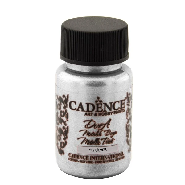 Акриловая краска Cadence Dora Metallic Paint, 50 ml. Silver-132