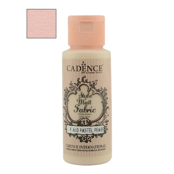 Краска матовая для ткани Cadence Style Matt Fabric Paint, 59 ml. Pastel Pink F-610